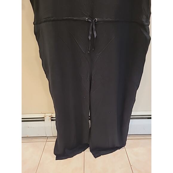 Eileen Fisher Black Fine Tencel Stretch Jersey Drawstring Jumpsuit Sz 2X New - Picture 4 of 8